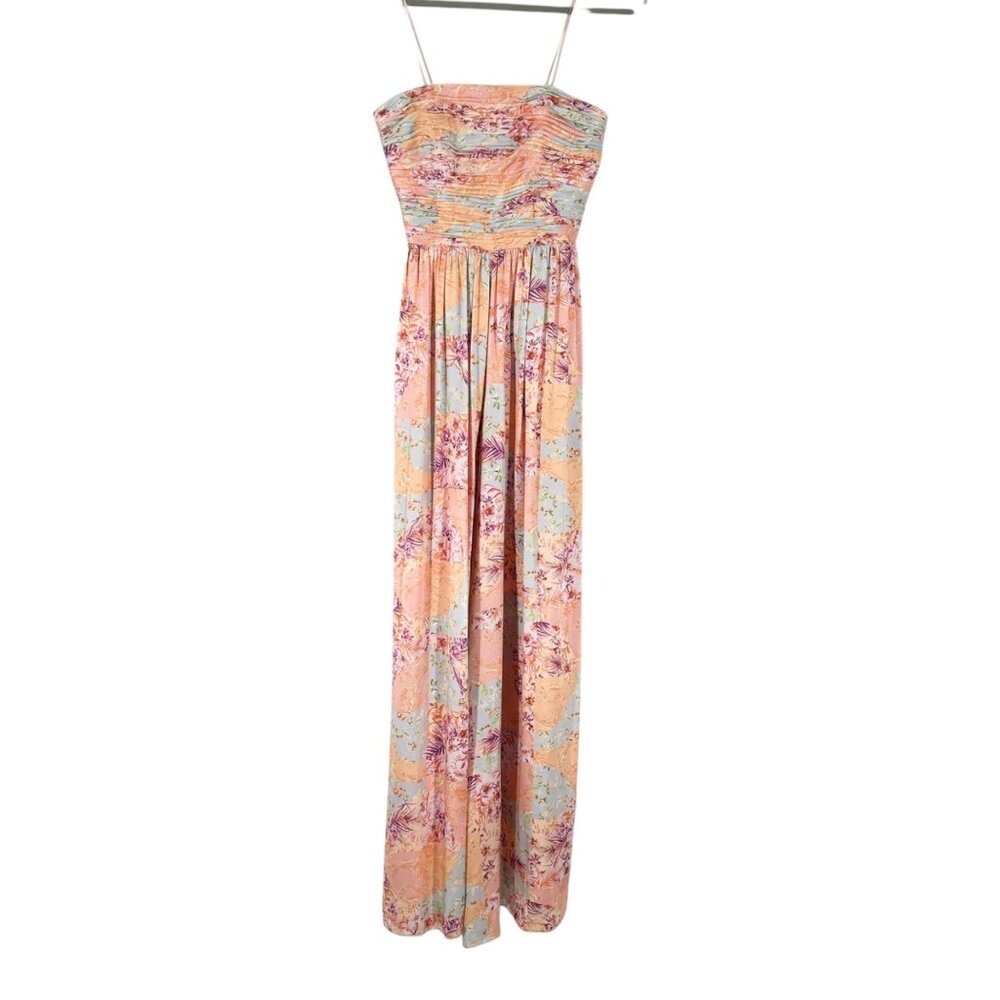 Amur Kallia Floral Patchwork Wide-Leg Strapless Jumpsuit - Picture 2 of 10